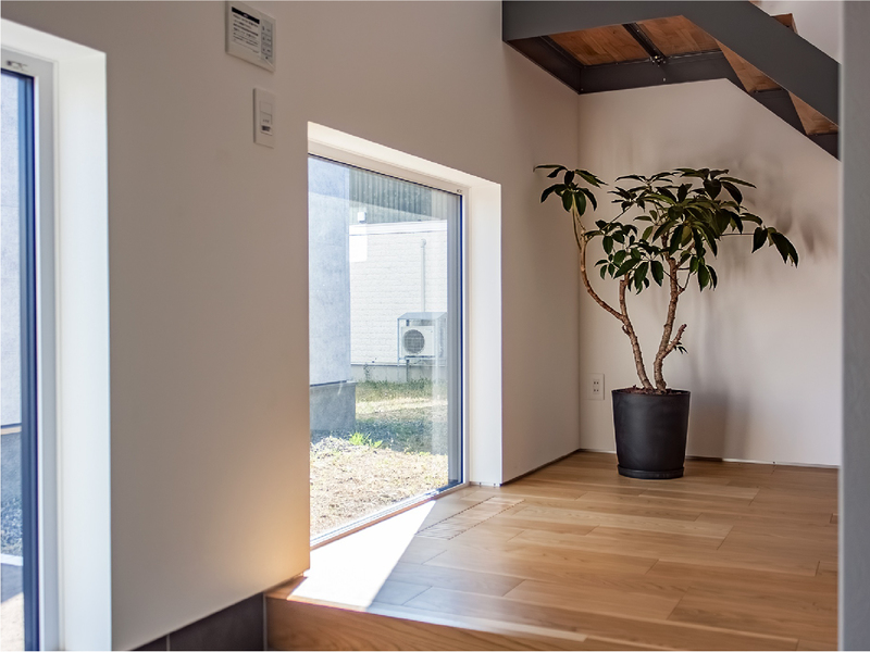 開けた空間の踊り場